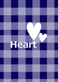 Dark blue and white heart from J