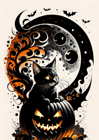 halloween cat Bba006