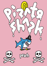 PIRATE SHARK peach pink.
