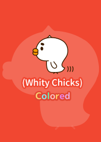Cute Colored Chicks-Red and white
