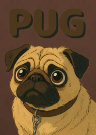 Pop and Cute Pug Theme Brown 01