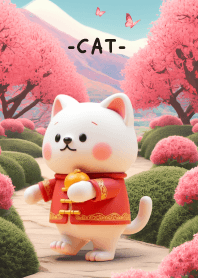 White Cat And Chinese New Year