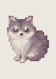 ธีมศิลปะแรคคูนพิกเซลสีเบจ 01