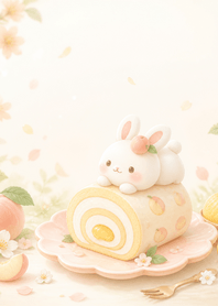 Peach White Rabbit Yuzu Roll