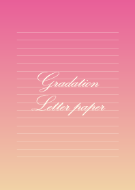 Gradation Letter paper - Peach -