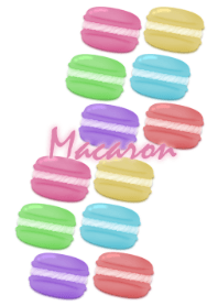 Macaron pattern -White-