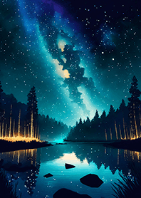 Beautiful starry night view#2658