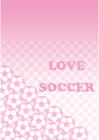 love soccer pink white