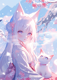 純白の雪狐女孩❤️