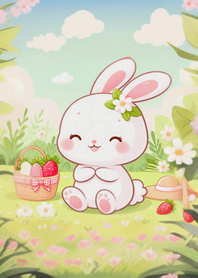 Cute White Bunny 07
