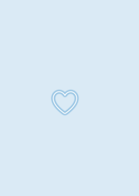 neon heart -aqua blue