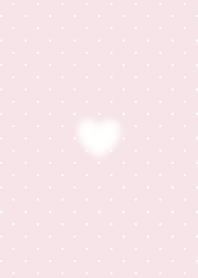 Fluffy Heart with Dot(Pink 01)