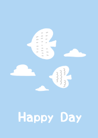 Wishing you peace. Dove and light blue.