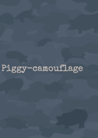 [R] Piggy-camouflage + Blue |os