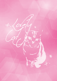 Glitter Pink and Cat#watercolortouch (F)