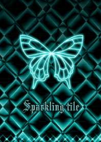 Sparkling tile -Blue green-