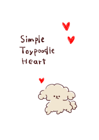 simple toy poodle heart white gray.