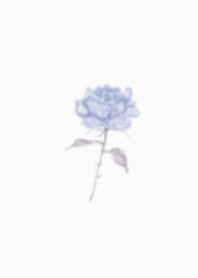 Watercolor flowers/Dull blue/Purple
