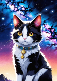 Night Moon Star Cat 91F5A1