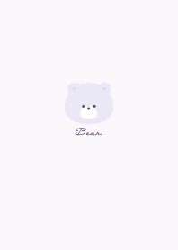Simple Bear White Purple