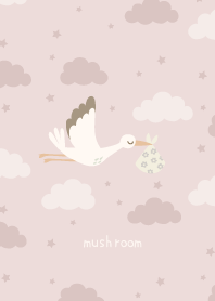 北欧コウノトリ mush(ピンク）