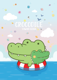 Crocodile On The Sea Pastel