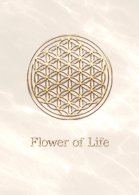 Flower of Life  - Gold (M) - Beige 02