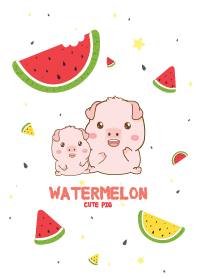 Pig Watermelon Lovely
