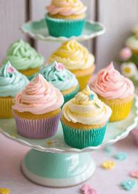 Cute pastel cupcakes