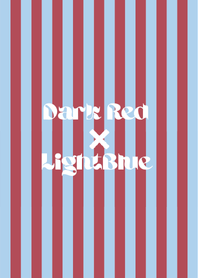 Simple Stripe (Light Blue & Dark Red)