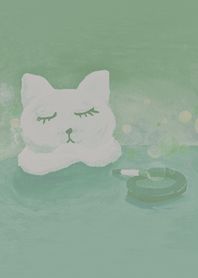 แมวแสนสบาย(สีเขียวมิ้นท์)