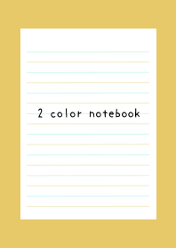 2 COLOR NOTEBOOK/LB&YEL GR/DUSTY YELLOW