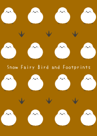 Snow Fairy Bird and Footprints-BROWN-PK