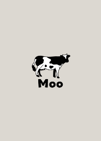Moo cow simple gray beige