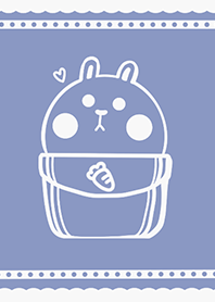 Pocket cute rabbit J-purple blue (bw1)