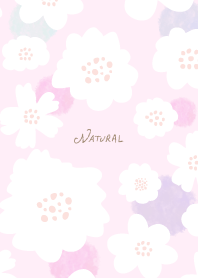 White flower polka-dotted Pink10 Japan