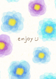 Watercolor Flower Blue29 from Japan