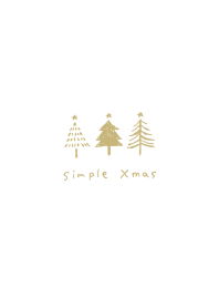 Simple Xmas tree/white&gold