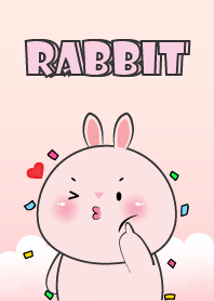 In Love Cute Pink Rabbit Theme