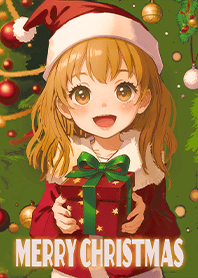 เด็กผู้หญิงให้ของขวัญคริสต์มาส 3