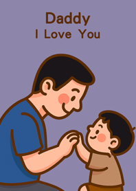 Dear Dad, I love you(Morandi purple)