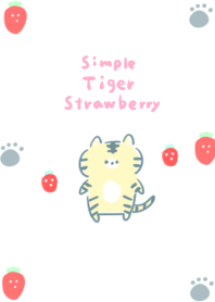簡單的 老虎 草莓 白藍