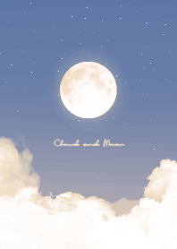 雲と満月 - ブルー 06