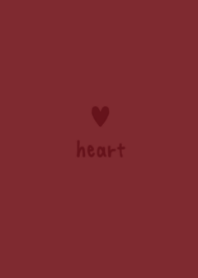 SIMPLE HEART BROWN RED