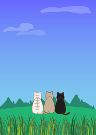 昼の猫たち
