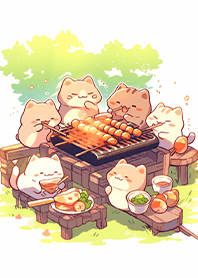 貓咪烤肉派對❤️