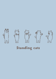 Standing cats -smoky blue-