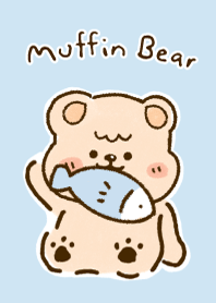 muffin bear baby blue