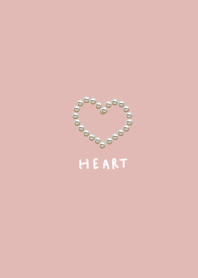 Pink beige and pearl heart.