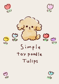 simple toy poodle Tulips beige.
